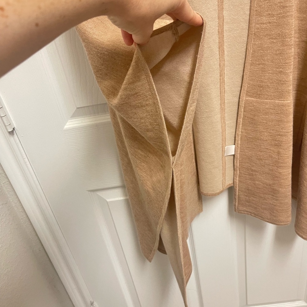 Ann Taylor Camel Color Open Front Drape Cardigan - image 5